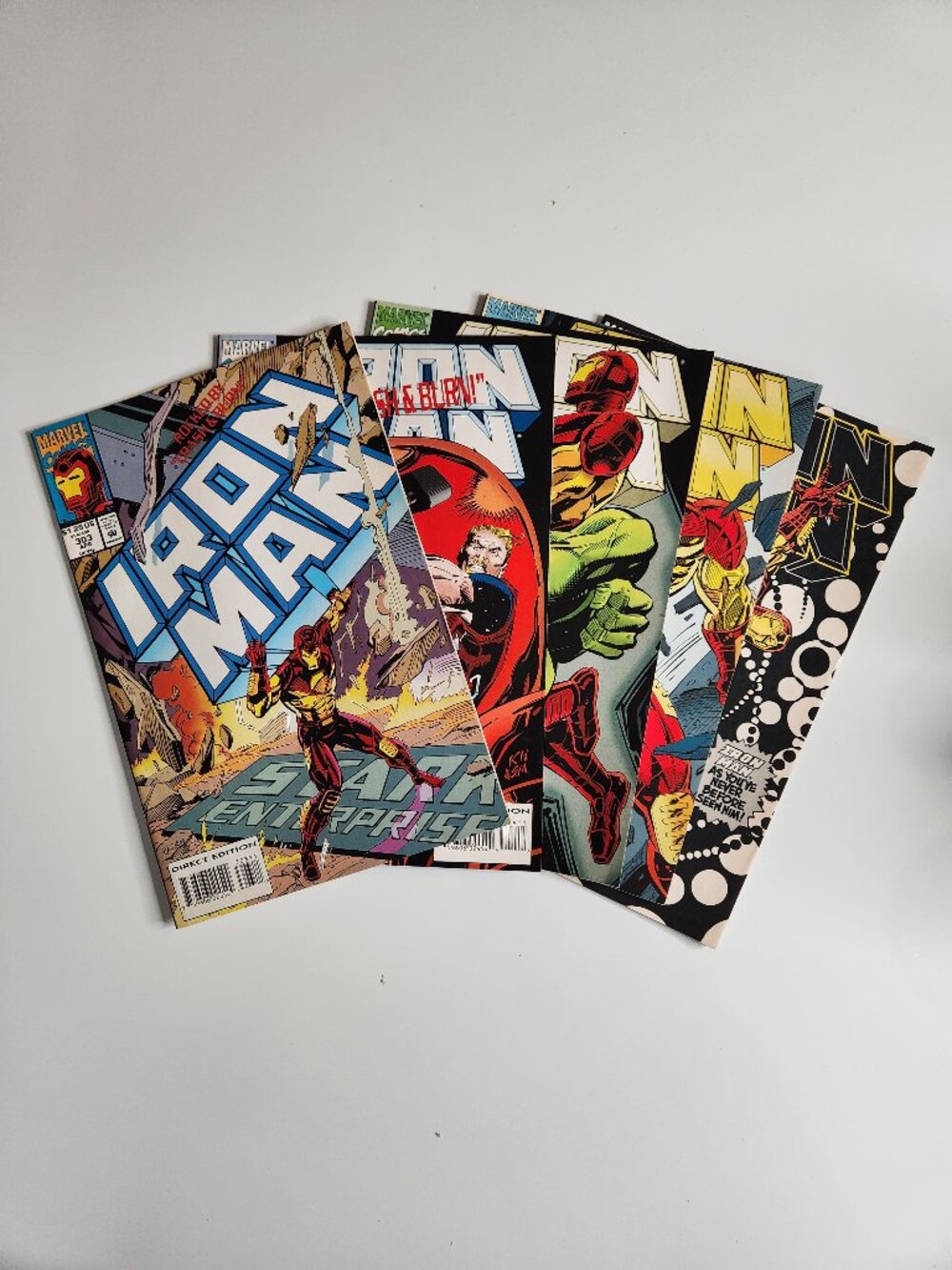 Lot 5 Iron Man Comic Books 303 304 305 306 307 Marvel Comics 1994 Run Comics